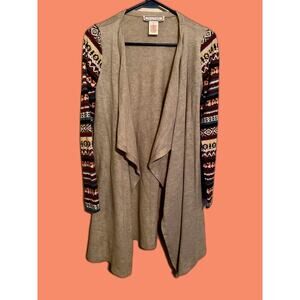 flying tomato women's cardigan sweater small long sleeve open front long flowy